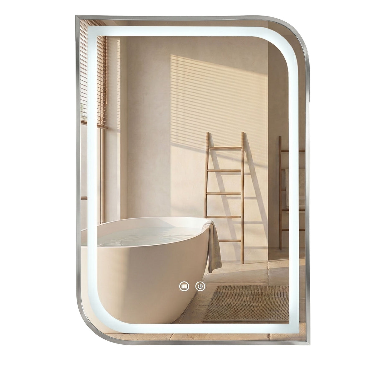 LED Tükör ZONE 80x60 BRUSH NICKEL
