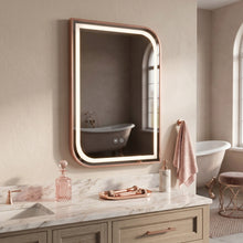 LED Tükör ZONE 70x50 BRUSH ROSE GOLD