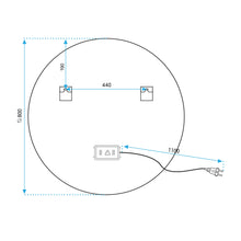 LED Tükör BLUETOOTH FFJ 80cm
