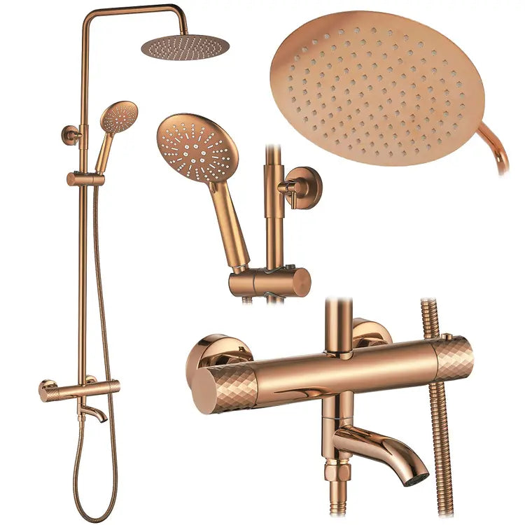 Termosztátos zuhanyszett Lungo Diamond Copper