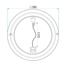 LED Tükör 60cm MMJ Black