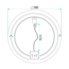LED Tükör 60cm Modern