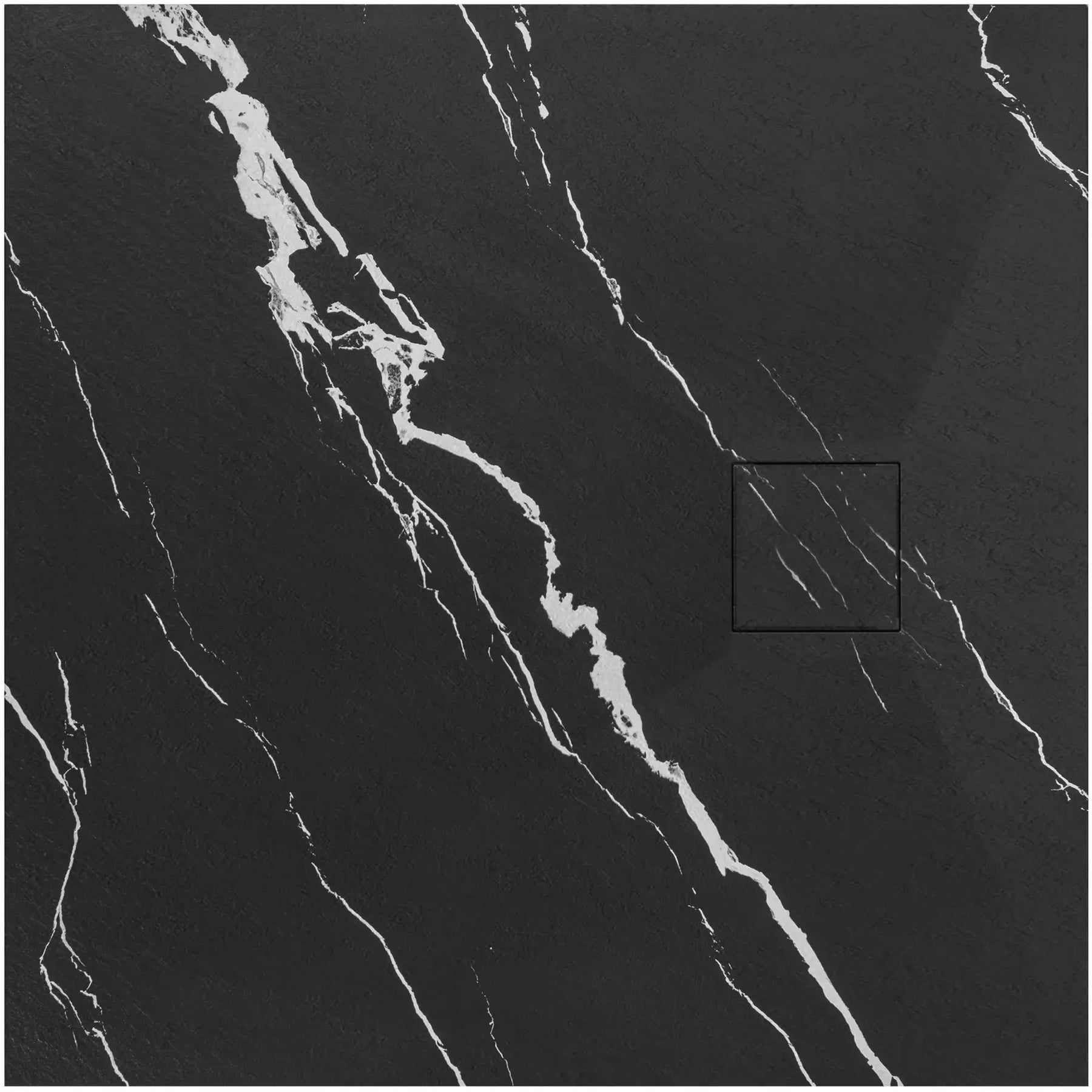 Zuhanytálca Magnum CARRARA BLACK 90x90