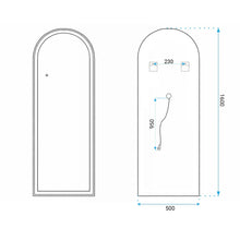 Tükör LED Orbit 50x160cm White