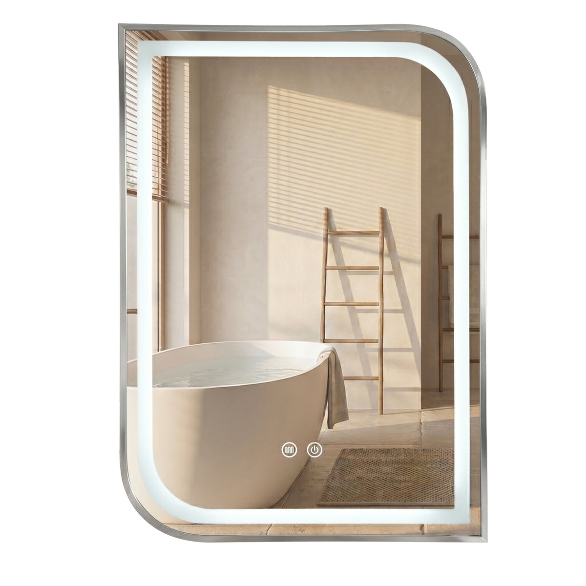 LED Tükör ZONE 70x50 BRUSH NICKEL