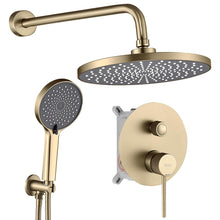 Zuhanyszett rejtett Rea Lungo Stripe Gold Brush + box