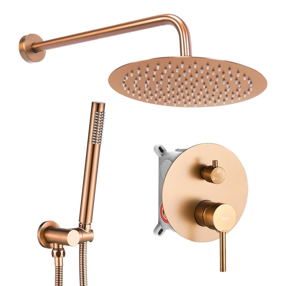 Zuhanyszett rejtett Rea Lungo Copper Brush + box