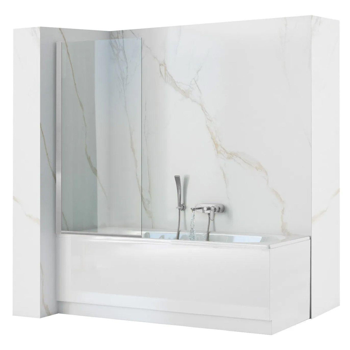 Fürdőkádparaván Rea Lagos Fix 80 cm Chrome