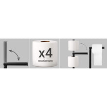 Álló WC papír tartó Black P70505