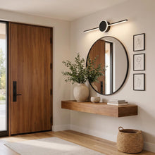 Fali LED LÁMPA APP848-1W TÜKÖR fölött 40CM ROUND Fekete