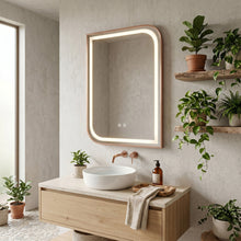 LED Tükör ZONE 70x50 BRUSH ROSE GOLD