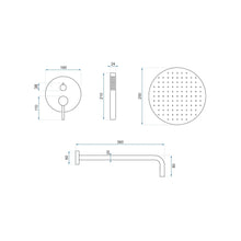Zuhanyszett rejtett Rea Lungo Copper + box
