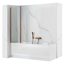Fürdőkádparaván Rea Agat-2 80cm Brush Copper
