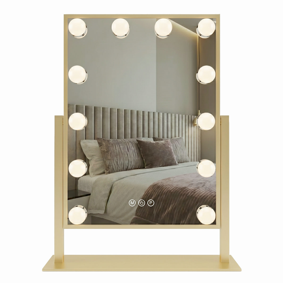 LED Tükör HOLLYWOOD L.Gold 30x40