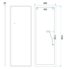 Tükör LED Classico 60x170cm White