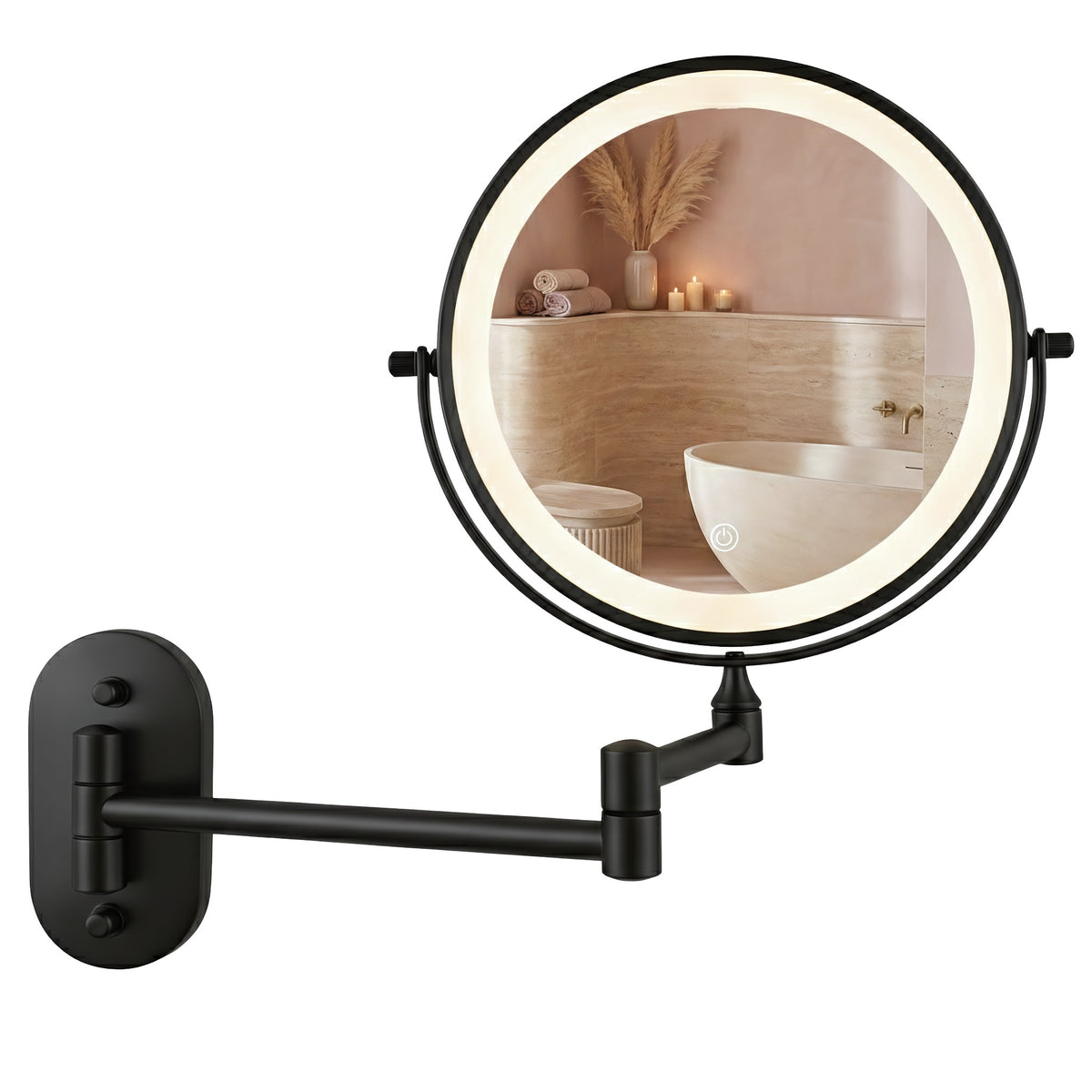 LED Tükör Glow Black