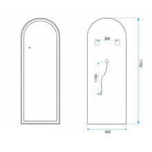 Tükör LED Orbit 60x170cm Black