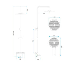 Termosztátos zuhanyszett Lungo Diamond chrome