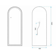 Tükör LED Orbit 50x160cm Brush Gold