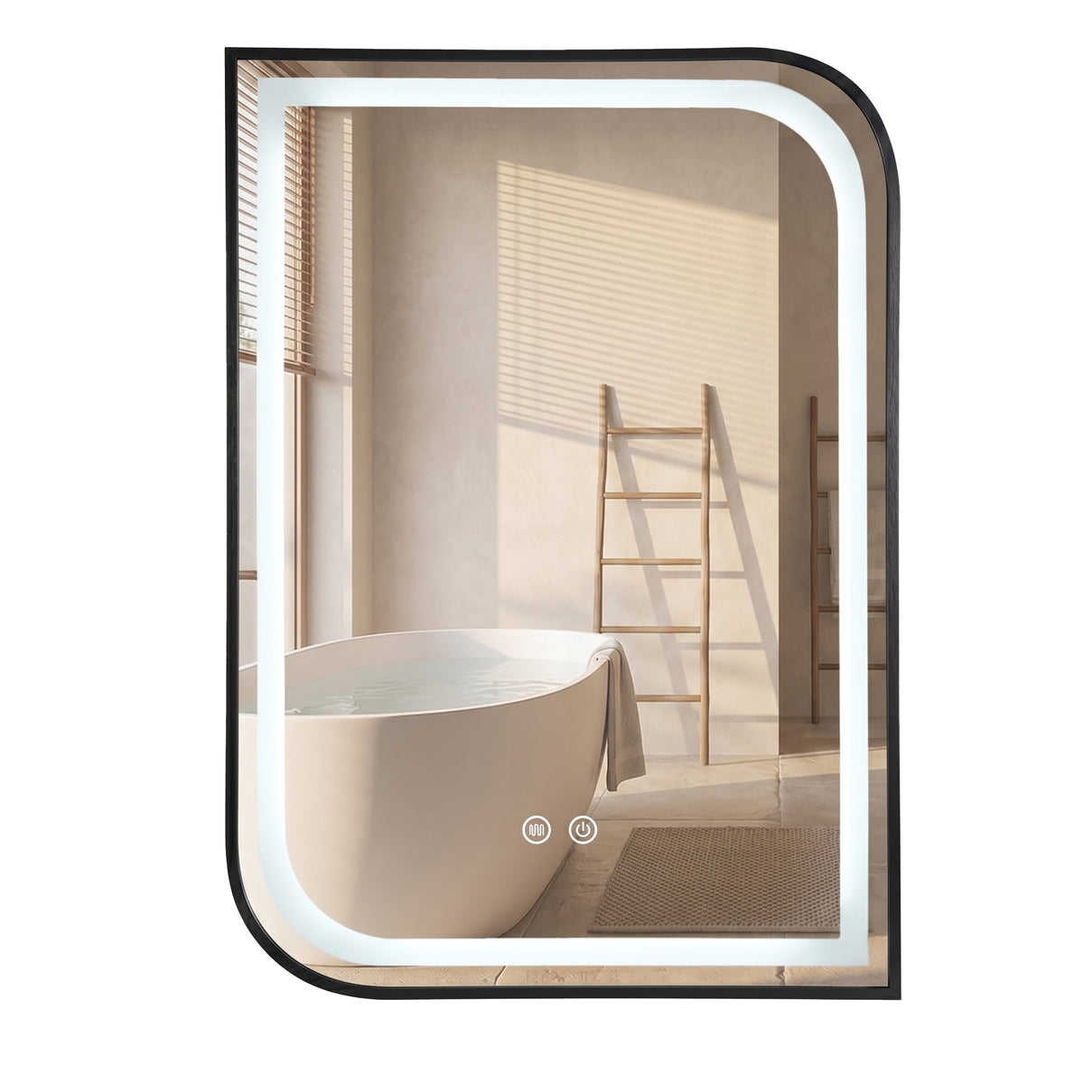 LED Tükör ZONE 80X60 BLACK