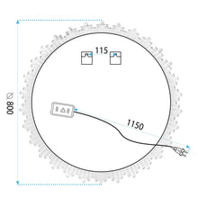 LED Tükör 80cm X013
