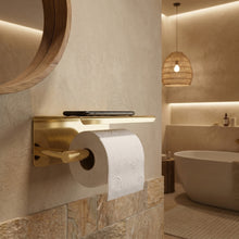 WC-papír tartó polccal 6613 Modern Gold