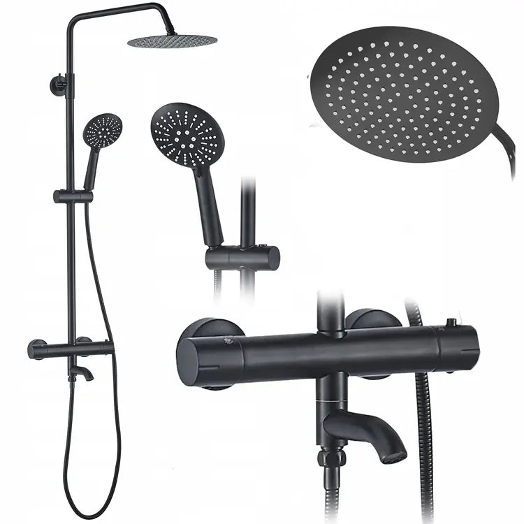 Termosztátos zuhanyszett Rea Lungo black