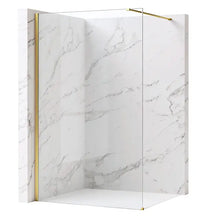 Zuhanyfal Rea Flexi Transparent / Brush Gold
