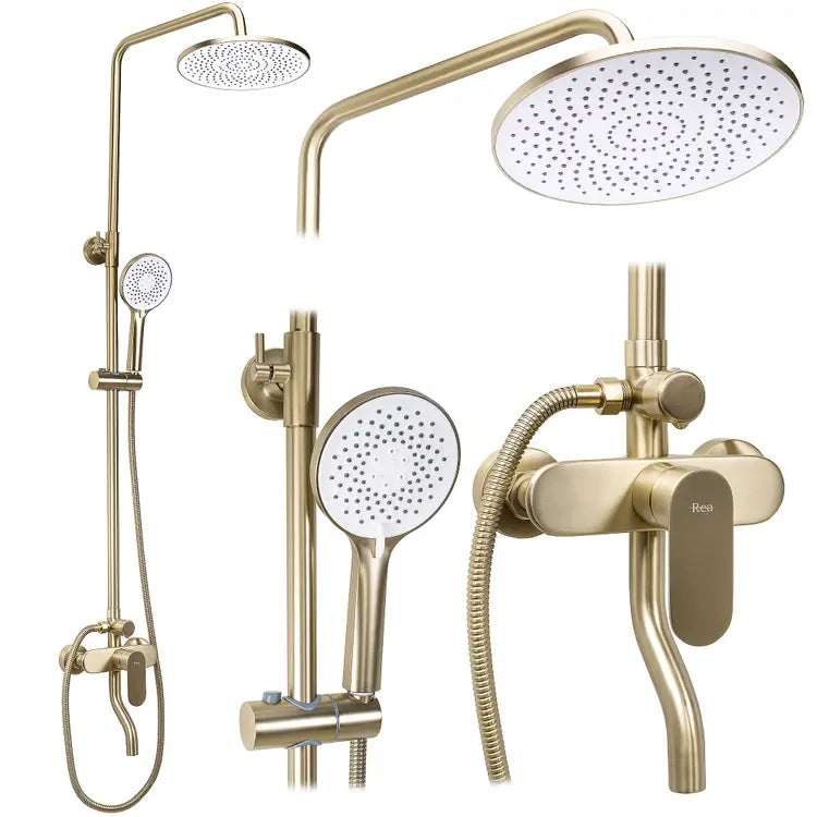 Zuhanyszett REA DROP Brush Gold