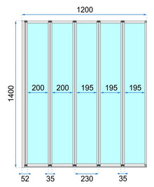 Fürdőkádparaván Rea Idea 120 cm