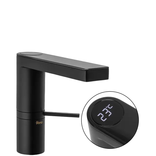 Fürdőszobai csaptelep Rea Amar LCD Low Black