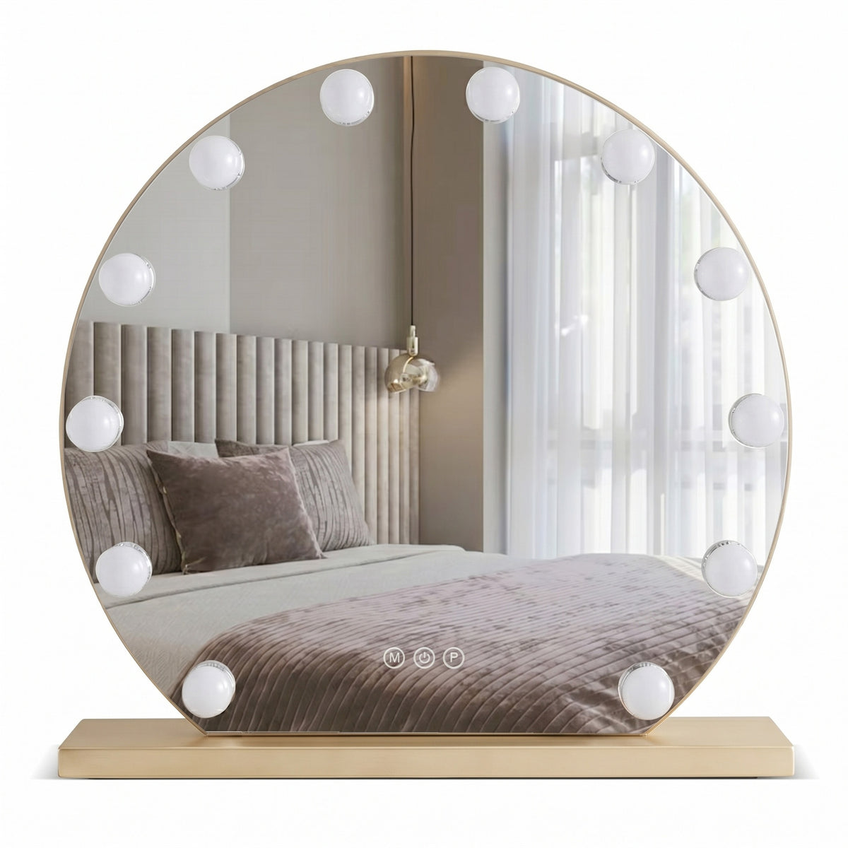 LED Tükör HOLLYWOOD L. Gold 50 cm
